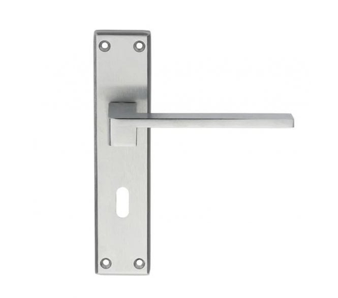 Serozzetta SZM371 Equi Door Handles On Backplate - Satin Chrome