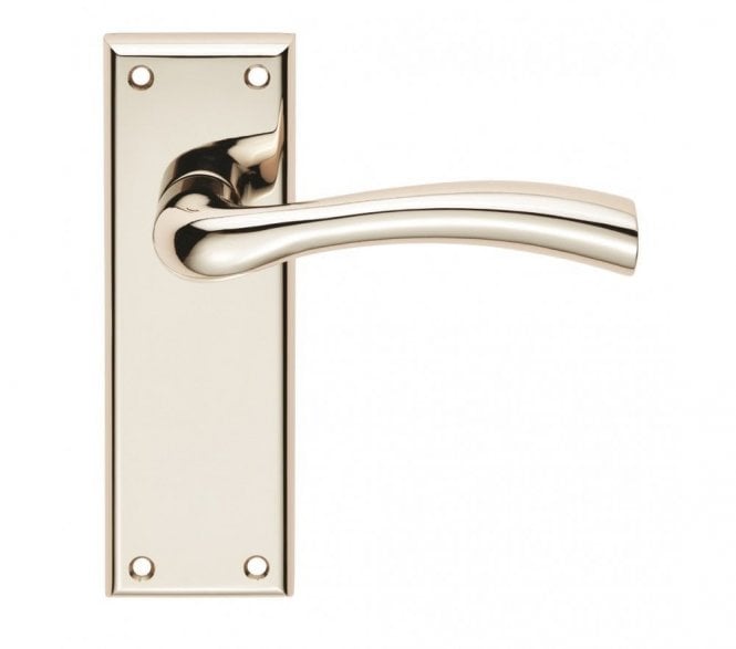 Serozzetta SZR Cinquanta Door Handles On Backplate - Polished Nickel