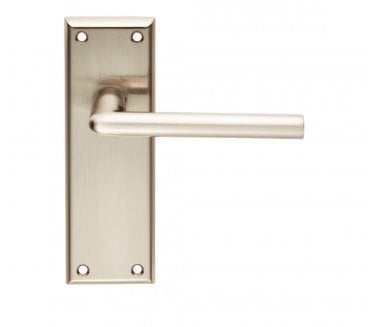 Serozzetta SZR Dieci Door Handles On Backplate - Satin Nickel