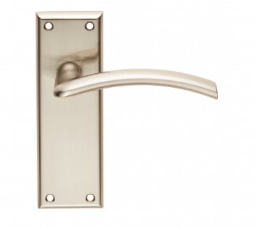 Serozzetta SZR Trenta Door Handles On Backplate - Satin Nickel