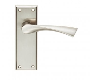 Serozzetta SZR Venti Door Handles On Backplate - Satin Nickel