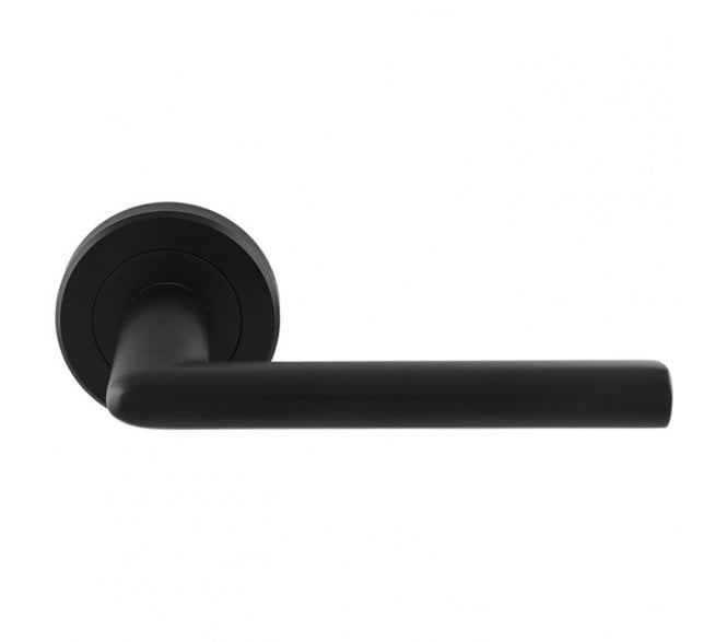 Serozzetta SZR010 Dieci Door Handle On Rose - Matt Black
