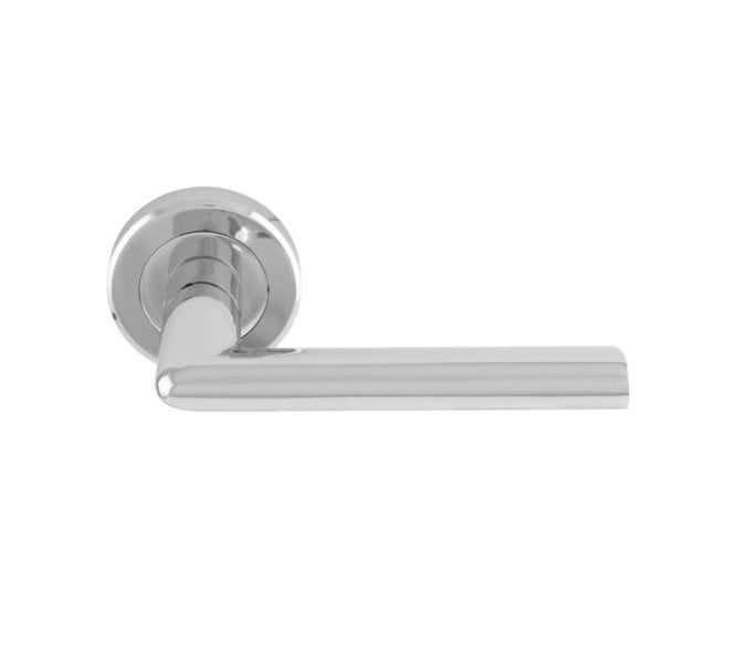 Serozzetta SZR010 Dieci Door Handle On Rose - Polished Chrome