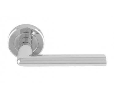 Serozzetta SZR010 Dieci Door Handle On Rose - Polished Chrome