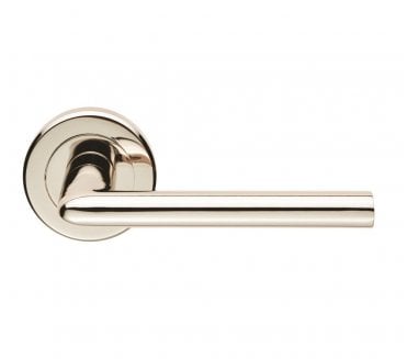 Serozzetta SZR010 Dieci Door Handle On Rose - Polished Nickel