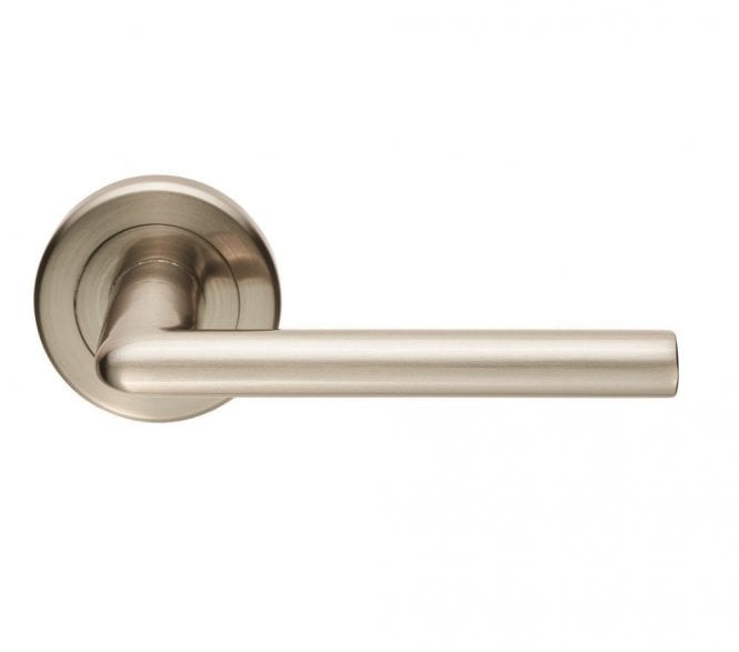 Serozzetta SZR010 Dieci Door Handle On Rose - Satin Nickel