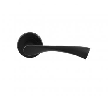 Serozzetta SZR020 Venti Door Handle On Rose - Matt Black