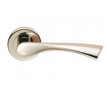 Serozzetta SZR020 Venti Door Handle On Rose - Polished Nickel