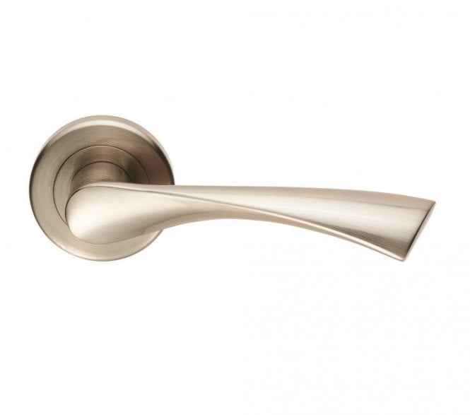 Serozzetta SZR020 Venti Door Handle On Rose - Satin Nickel