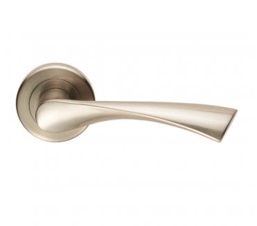 Serozzetta SZR020 Venti Door Handle On Rose - Satin Nickel