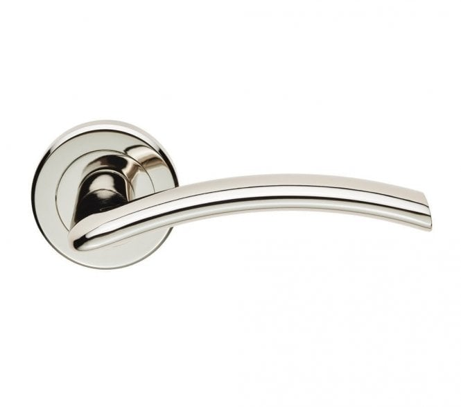 Serozzetta SZR030 Trenta Door Handle On Rose - Polished Nickel