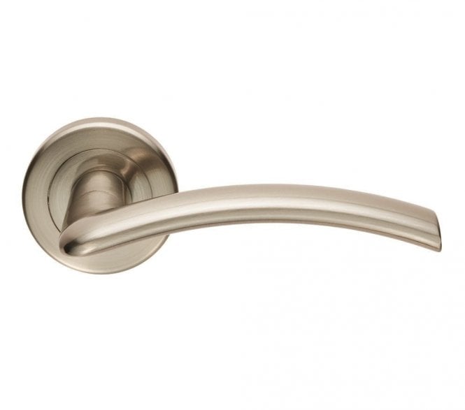 Serozzetta SZR030 Trenta Door Handle On Rose - Satin Nickel