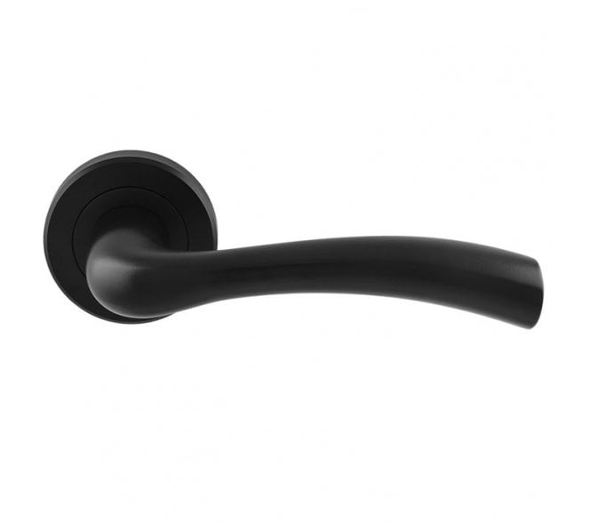 Serozzetta SZR050 Cinquanta Door Handle On Rose - Matt Black