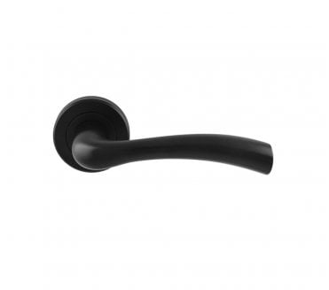 Serozzetta SZR050 Cinquanta Door Handle On Rose - Matt Black