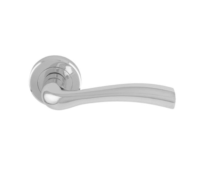 Serozzetta SZR050 Cinquanta Door Handle On Rose - Polished Chrome