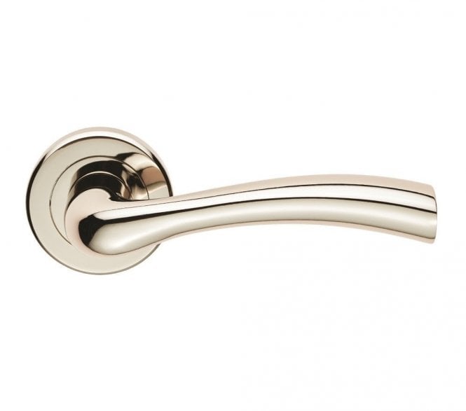 Serozzetta SZR050 Cinquanta Door Handle On Rose - Polished Nickel