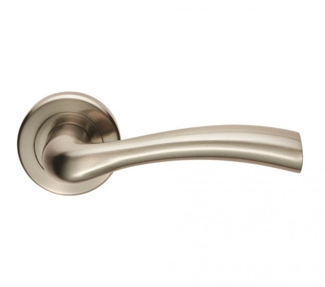 Serozzetta SZR050 Cinquanta Door Handle On Rose - Satin Nickel