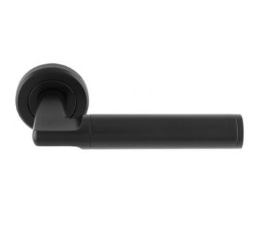 Serozzetta SZR140 Cendio Door Handle On Rose - Matt Black