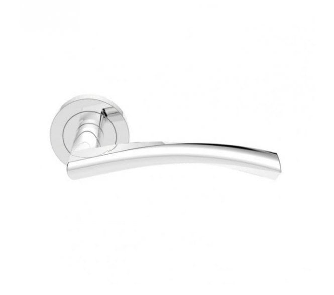 Serozzetta SZS080 Moreno Door Handle On Rose - Polished Chrome