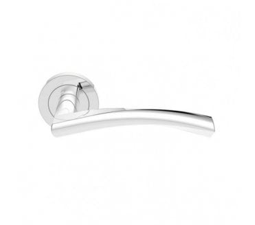 Serozzetta SZS080 Moreno Door Handle On Rose - Polished Chrome