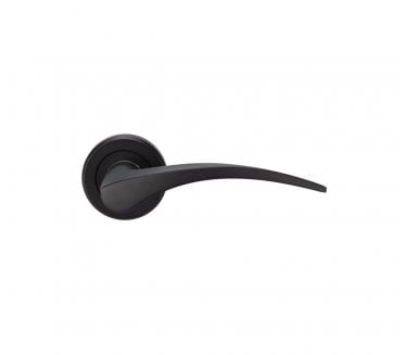 Serozzetta ZIN3112MB Olivier Door Handle On Rose - Matt Black