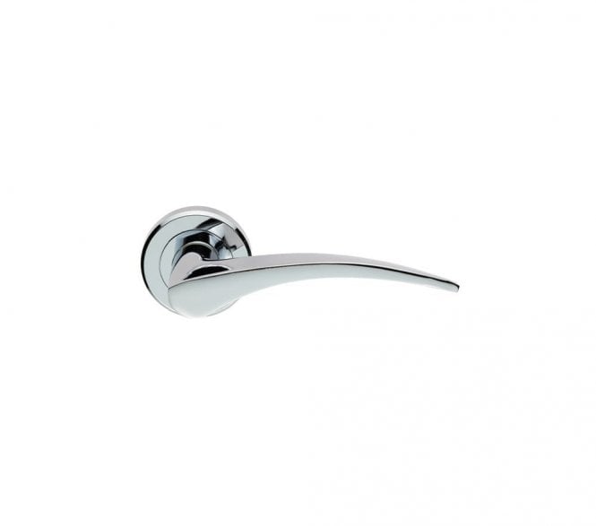 Serozzetta ZIN3112PC Olivier Door Handle On Rose - Polished Chrome