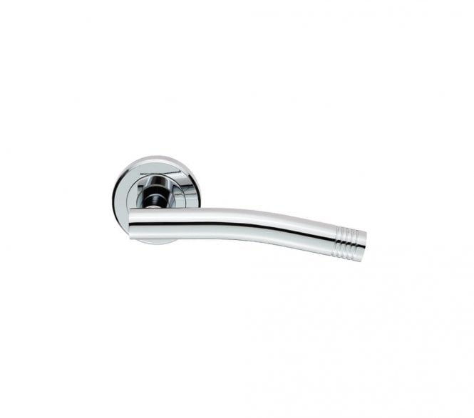 Serozzetta ZIN3115PC Carolina Door Handle On Rose - Polished Chrome