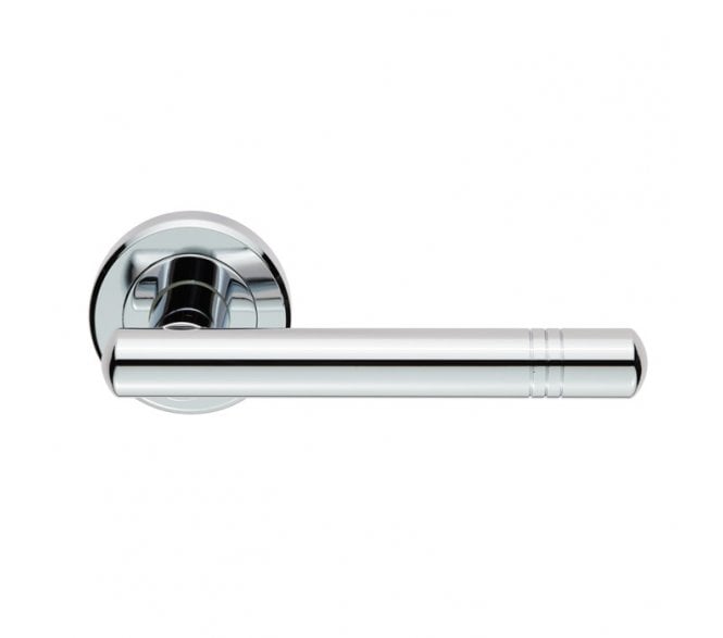 Serozzetta ZIN3116PC Atalaya Door Handle On Rose - Polished Chrome