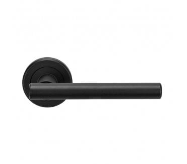 Serozzetta ZIN3121MB Philadelphia Door Handle On Rose - Matt Black