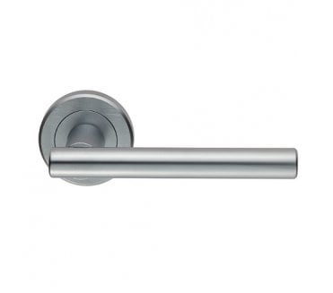 Serozzetta ZIN3121SC Philadelphia Door Handle On Rose - Satin Chrome
