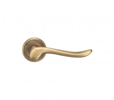 Serozzetta ZIN3130AB Verdun Door Handle On Rose - Antique Brass