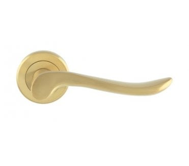 Serozzetta ZIN3130SB Verdun Door Handle On Rose - Satin Brass