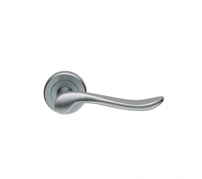 Serozzetta ZIN3130SC Verdun Door Handle On Rose - Satin Chrome