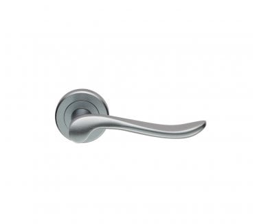 Serozzetta ZIN3130SC Verdun Door Handle On Rose - Satin Chrome