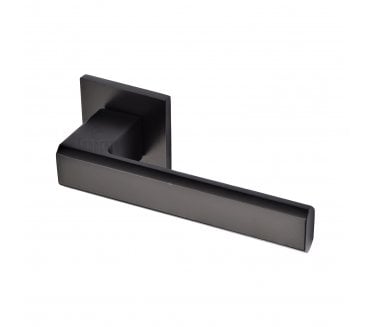 Sorrento 5M-3954-Q-153 Madrid Door Handles On Square Rose - Matt Black