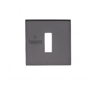 Sorrento 5M-4048-Q-153 Square Standard Keyhole Escutcheon - Matt Black