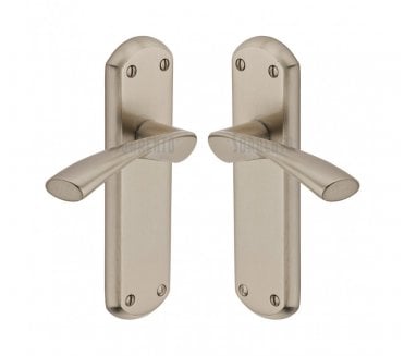 Sorrento Atlanta Door Handles On Backplate - Satin Nickel