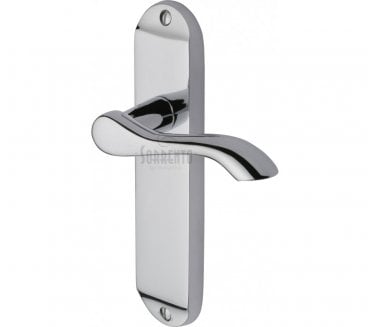 Sorrento Aurora Door Handles On Backplate - Polished Chrome