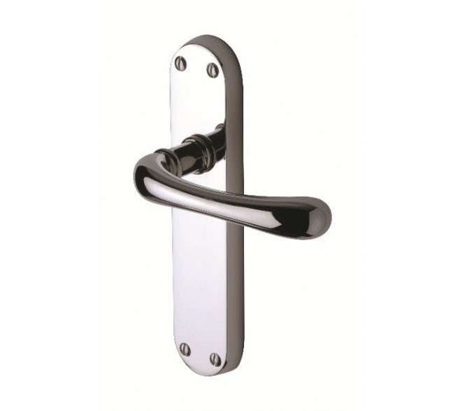 Sorrento Door Handles On Backplate - Polished Chrome