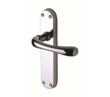 Sorrento Door Handles On Backplate - Polished Chrome