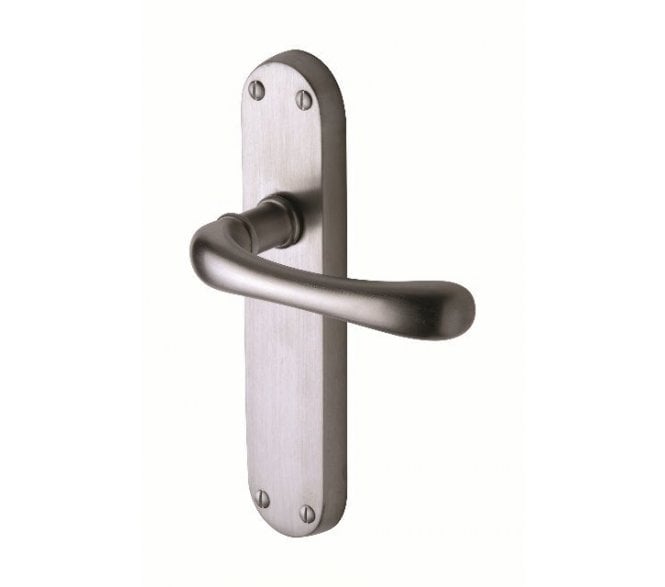 Sorrento Door Handles On Backplate - Satin Chrome
