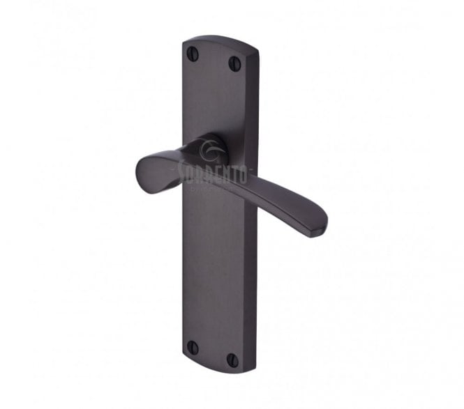 Sorrento Luca Door Handles On Backplate - Matt Bronze