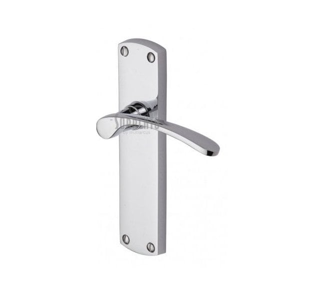 Sorrento Luca Door Handles On Backplate - Polished Chrome