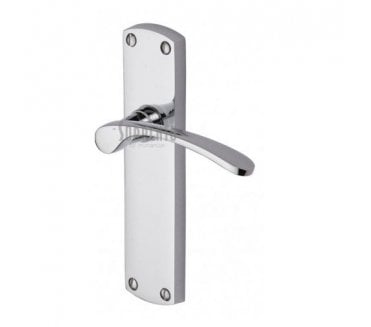Sorrento Luca Door Handles On Backplate - Polished Chrome