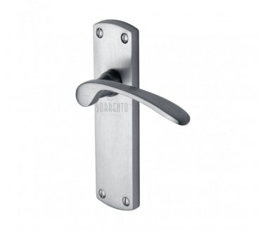 Sorrento Luca Door Handles On Backplate - Satin Chrome
