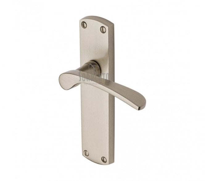 Sorrento Luca Door Handles On Backplate - Satin Nickel