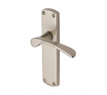Sorrento Luca Door Handles On Backplate - Satin Nickel