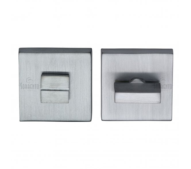Sorrento SC-SQ4035 Square Bathroom Turn & Release Set - Satin Chrome
