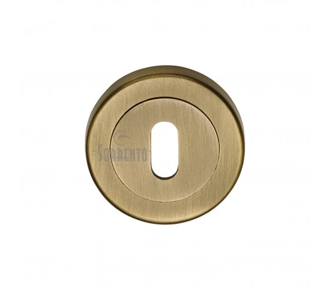 Sorrento SC-0191 Standard Keyhole Escutcheon - Antique Brass