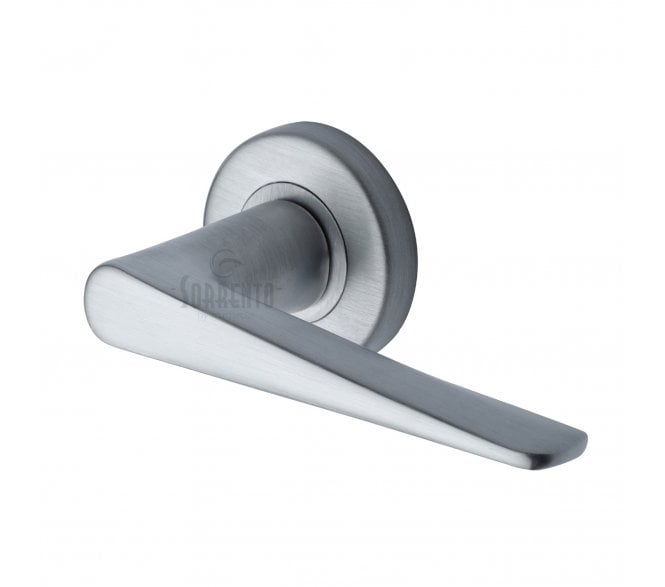 Sorrento SC-2059 Amalfi Door Handles On Round Rose - Satin Chrome